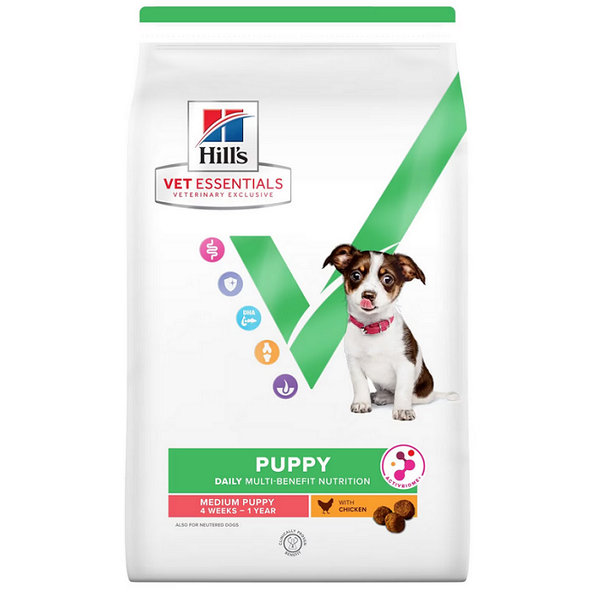 HILLS VE Canine Multi Benefit Puppy Medium Chicken granule pre šteniatka 2kg