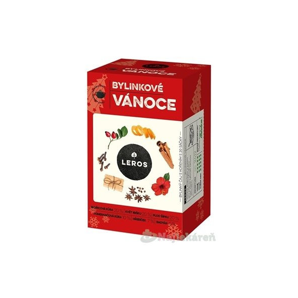 LEROS BYLINKOVÉ VIANOCE bylinný čaj s korením, 20x2 g