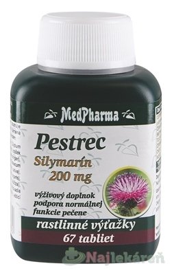 E-shop MedPharma PESTREC Silymarín 200 mg 67 tabliet