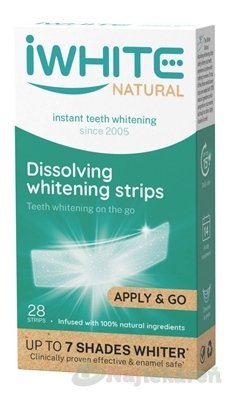 E-shop iWHITE NATURAL Whitening strips prírodné bieliace pásiky na zuby 28 ks