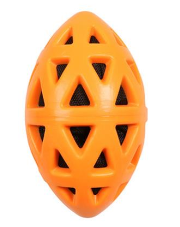Hračka EBI+ Crack me up - rugby lopta oranžová L pre psy - 19x10,5x10,5cm