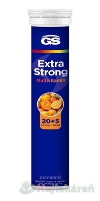 E-shop GS Extra Strong Multivitamin šumivé tablety príchuť pomaranč 20+5 (25 ks)