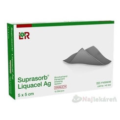 Suprasorb Liquacel Ag Krytie na rany s antimikrobiálnym striebrom, 5 x 5 cm, 10 ks