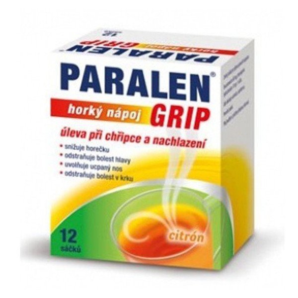 E-shop Paralen Grip hot drink s príchuťou citróna na chrípku 12 vreciek