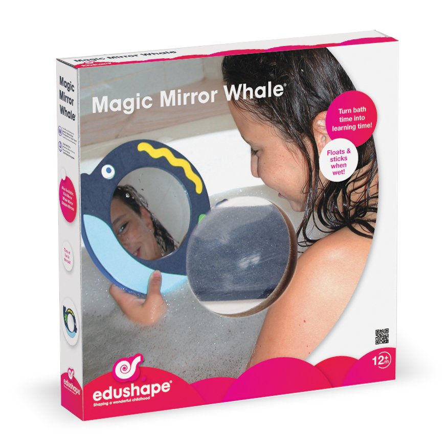 E-shop EDUSHAPE Zrkadielko nalepovacie do kúpelne veľryba 12m+
