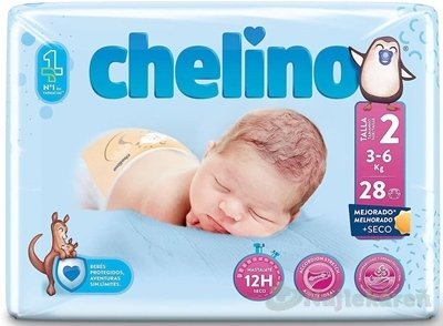 E-shop CHELINO T2 detské plienky (3-6 kg) s dermo ochranou 28 ks