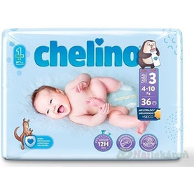 CHELINO T3 detské plienky (4-10 kg) s dermo ochranou 36 ks