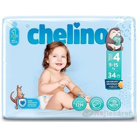 CHELINO T4 detské plienky (9-15 kg) s dermo ochranou 34 ks