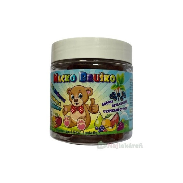 Macko Bruško multivitamínové želatínové medvedíky 1x210 g