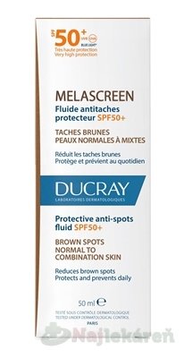 E-shop DUCRAY MELASCREEN Ochranný fluid SPF50+ proti pigmentovým škvrnám 50ml