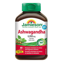 Jamieson Ashwagandha 6 000 mg 60 kapsúl