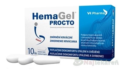 E-shop HemaGel PROCTO čapík rektálny 10 ks