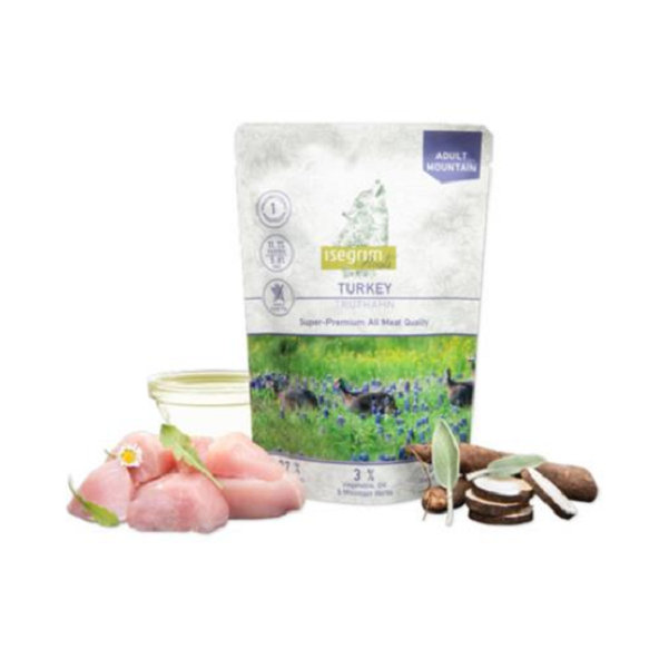 ISEGRIM dog Monoprotein Isegrim Roots, Turkey kapsičky pre psy 7x410g