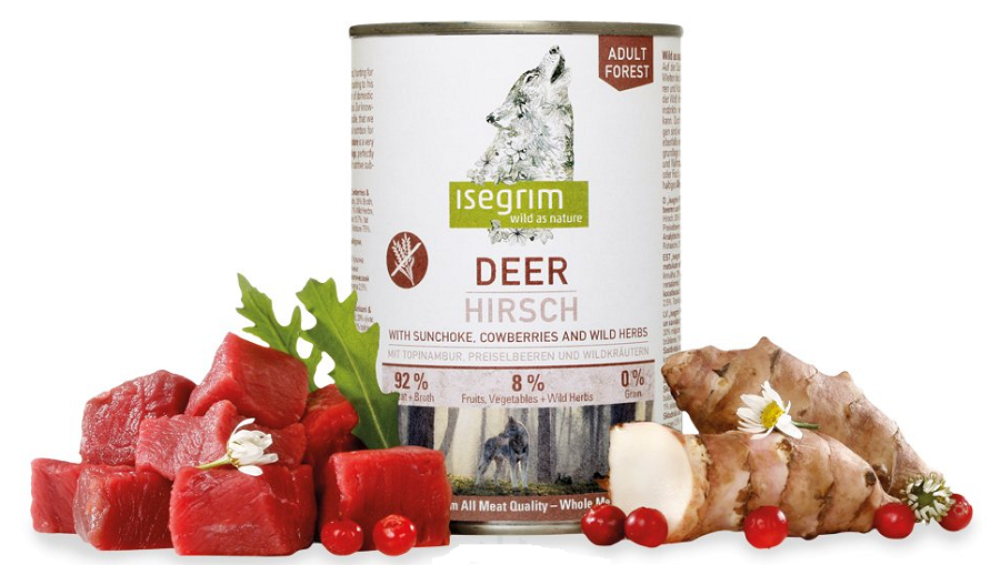 E-shop ISEGRIM dog Adult Deer with Sunchoke, Cowberries & Wild Herbs konzervy pre psy 6x800g