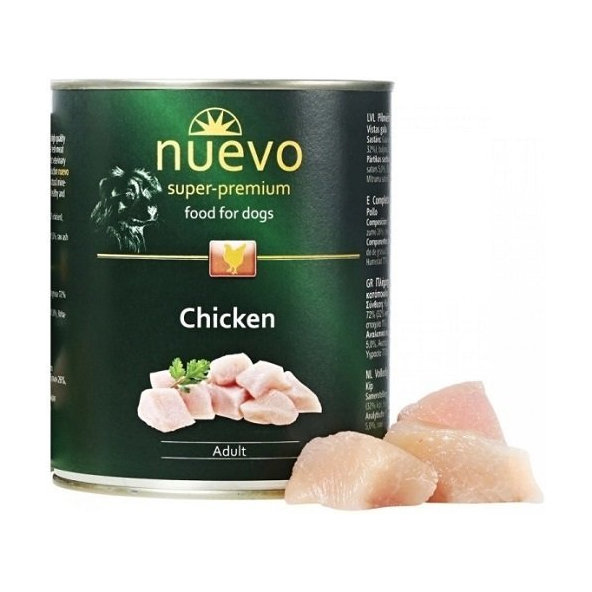 NUEVO dog Adult Chicken konzervy pre psy 6x400g