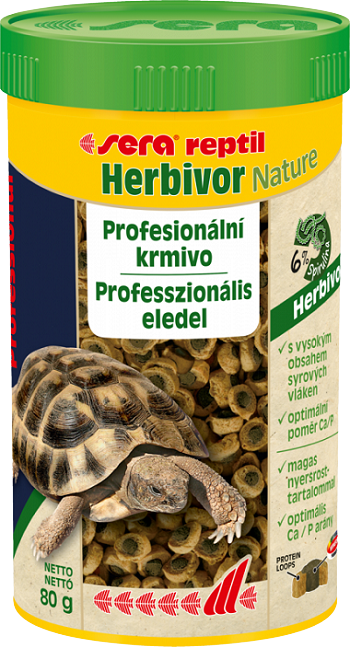 E-shop Sera Reptil Professional Herbivor Nature krmivo pre suchozemské korytnačky a leguány 250ml