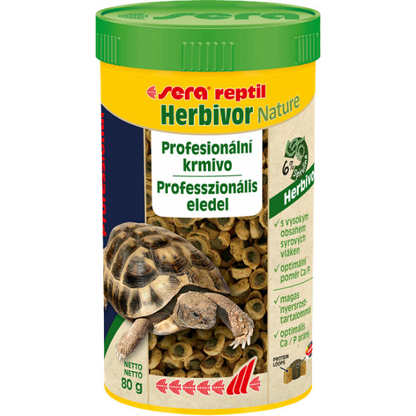 Sera Reptil Professional Herbivor Nature krmivo pre suchozemské korytnačky a leguány 250ml
