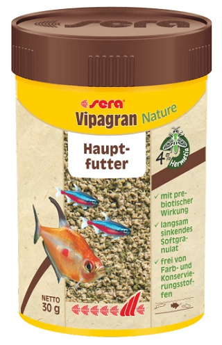 E-shop Sera Vipagran Nature základné granulované krmivo pre akváriové ryby 100ml