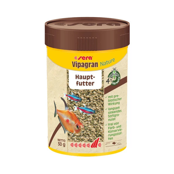 Sera Vipagran Nature základné granulované krmivo pre akváriové ryby 100ml