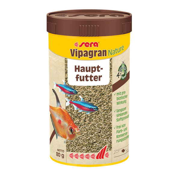Sera Vipagran Nature základné granulované krmivo pre akváriové ryby 250ml