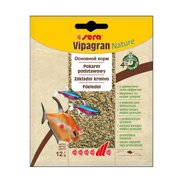 Sera Vipagran Nature základné granulované krmivo pre akváriové ryby 12g