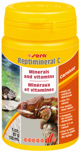 E-shop Sera Reptimineral C vitamíny a minerály pre mäsožravé reptílie 100ml
