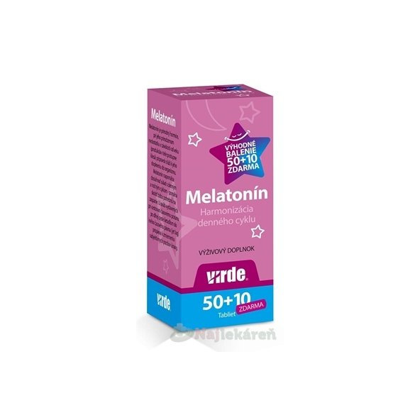 VIRDE Melatonín 1mg na zaspatie 50+10 tabliet
