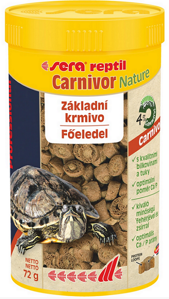 E-shop Sera Reptil Professional Carnivor Nature krmivo pre mäsožravé reptílie a vodné korytnačky 250ml
