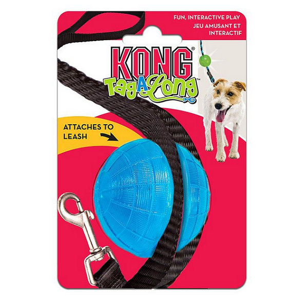 Hračka Kong guma TagALong Lopta na vodítko M