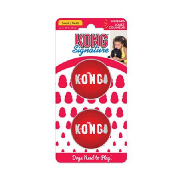 Hračka Kong guma Signature Lopta červená L (2 ks/ bal.)