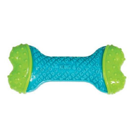 Hračka Kong Dog Corestrength Kosť, zeleno-modrá, guma S/M 18cm