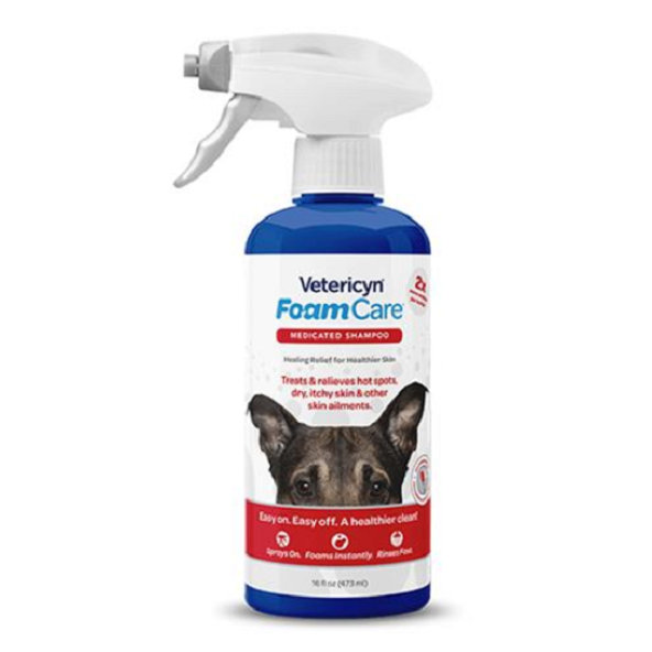 Šampón Vetericyn FoamCare Medicated pre psy, mačky a hlodavce 473ml