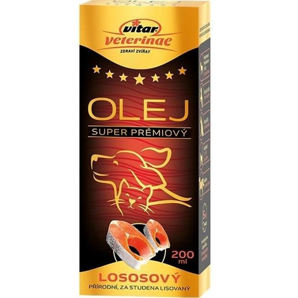 VITAR Veterinae Lososový olej pre psy a mačky 200 ml