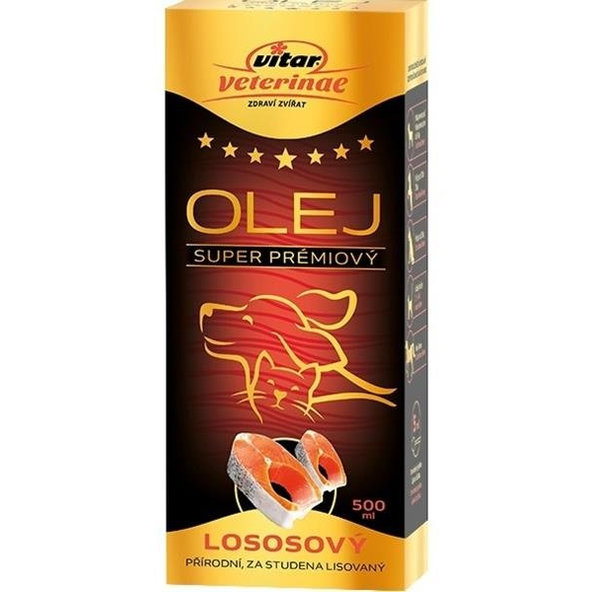 VITAR Veterinae Lososový olej pre psy a mačky 500ml