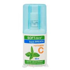 SOFTdent Fresh Breath + vitamín C Mint ústny dezodorant, mäta 20 ml