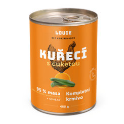 LOUIE Konzerva LOUIE kuracie s cuketou 400g pre psov
