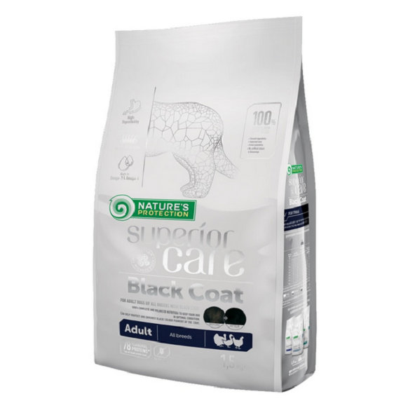 Natures Protection Superior care black dog GF adult poultry - krmivo pre psy 10kg