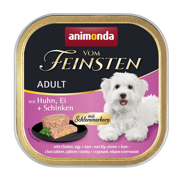 Animonda Vom Feinsten dog ADULT kura, vajce a šunka konzervy pre psy 11x150g