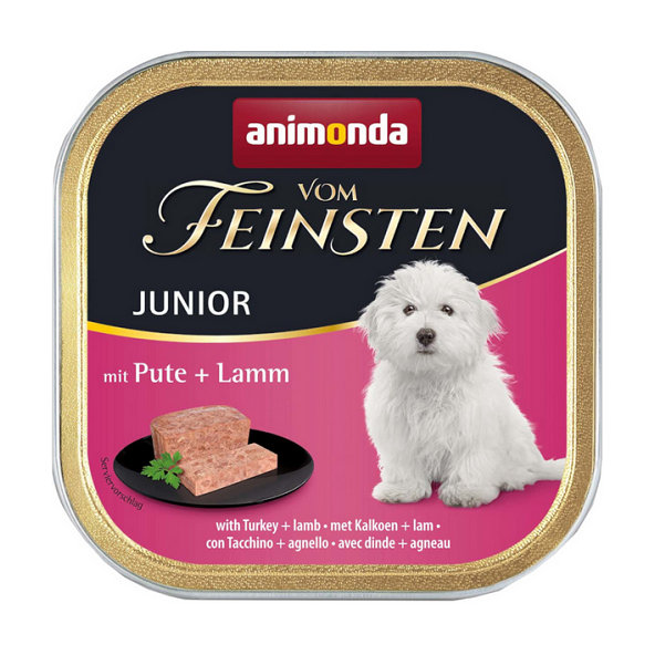Animonda Vom Feinsten dog JUNIOR morčacie a jahňacie konzervy pre psy 11x150g