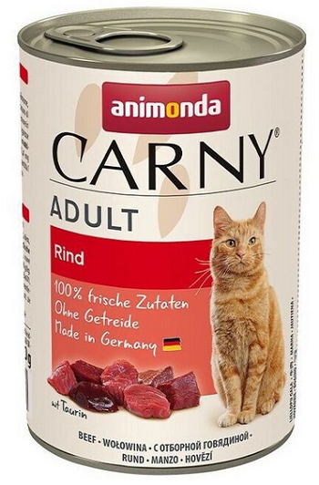 E-shop Animonda CARNY® cat Adult hovädzie mäso a morka konzervy pre mačky 12x400g