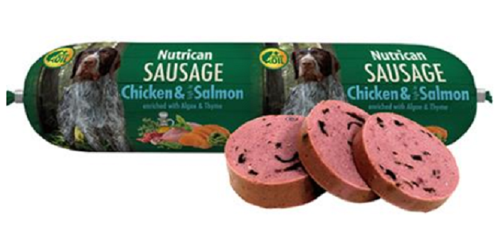 E-shop Nutrican Sausage Chicken & Salmon saláma pre psy 800g