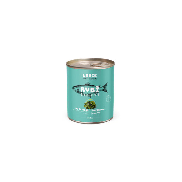 LOUIE Konzerva LOUIE ryba s riasou 800g pre psov