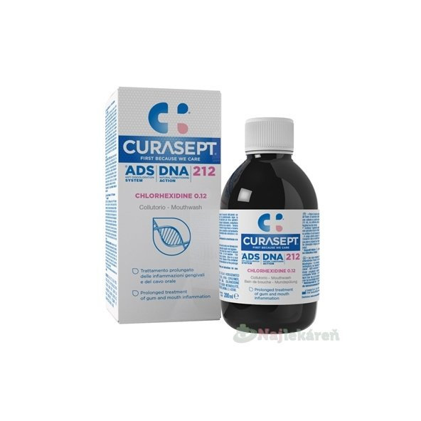 CURASEPT ADS 212 DNA 0,12% ústna voda 200 ml