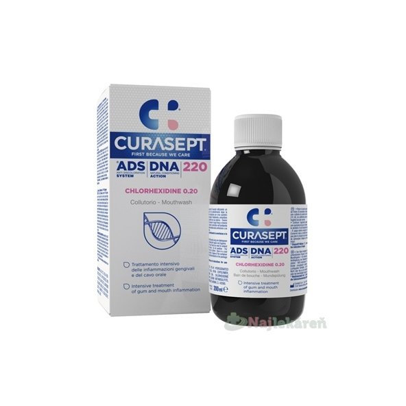 CURASEPT ADS 220 DNA 0,2% ústna voda 200 ml