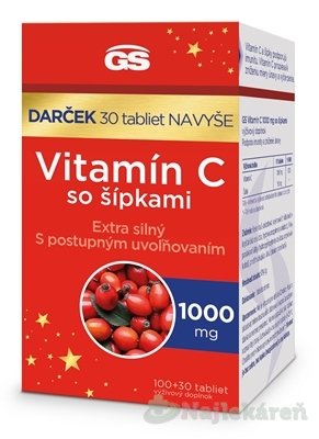 E-shop GS Vitamín C 1000 mg so šípkami darček2023