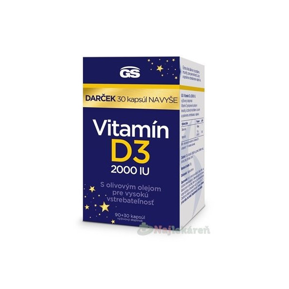 GS Vitamín D3 2000 IU darček 2023