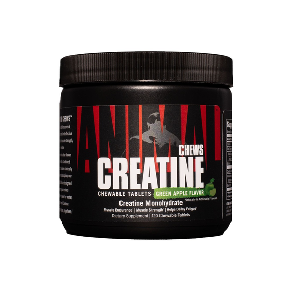 Animal Creatine Chews - Universal Nutrition zelené jablko 120 tabliet