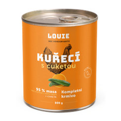 LOUIE Konzerva LOUIE kuracie s cuketou 800g pre psov