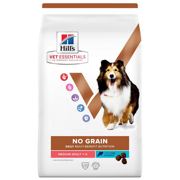 HILLS VE Canine Multi Benefit Adult Medium No Grain Tuna & Potatoes granule pre psy 2kg
