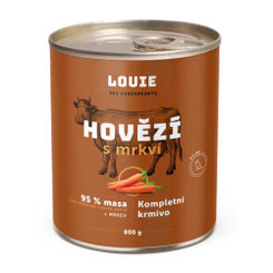 LOUIE Konzerva LOUIE hovädzie s mrkvou 800g pre psov